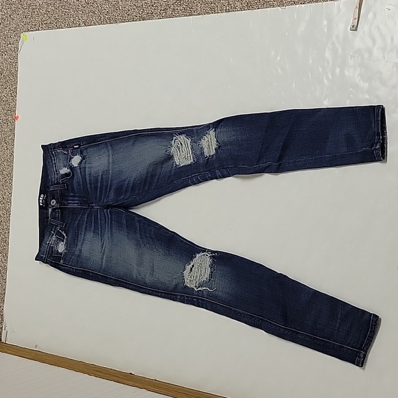 Fred by Fred Segal perfect skinny blue jeans, destructed women's sz 26 - Picture 5 of 7